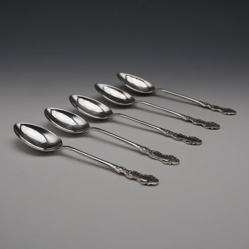 1960年 英国ヴィンテージ 純銀製ティースプーン5本セット 計63g Turner & Simpson