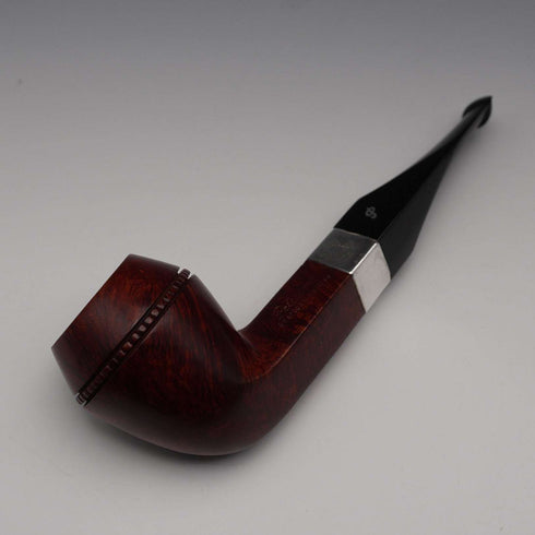 Ireland Peterson's Sherlock Holmes "The Original" Bulldog Pipe Sterling Silver Decoration Full Set Mint Condition