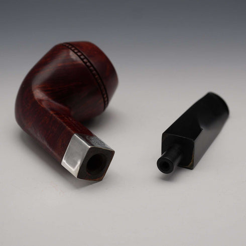 Ireland Peterson's Sherlock Holmes "The Original" Bulldog Pipe Sterling Silver Decoration Full Set Mint Condition