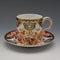 Royal Crown Derby "Imari Style: Kings" Demitasse Cup & Saucer, British Vintage