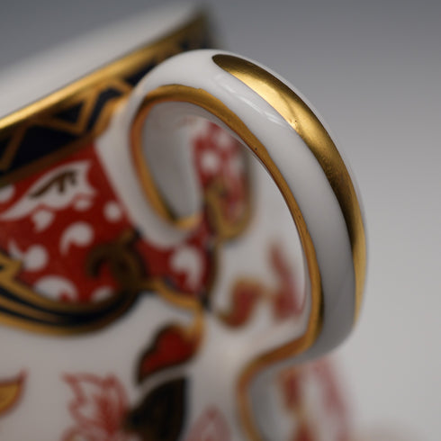 Royal Crown Derby "Imari Style: Kings" Demitasse Cup & Saucer, British Vintage