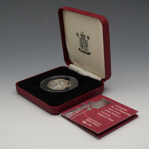 UK 50p Commemorative Silver Coin - 100th Anniversary of the Women's Social and Political Union - Royal Mint with Case and Certificate