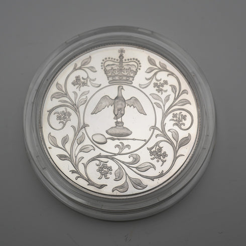 UK Commemorative Silver Coin Queen Elizabeth II 25th Anniversary of Coronation Royal Mint with Case and Certificate