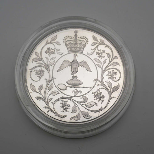 UK Commemorative Silver Coin Queen Elizabeth II 25th Anniversary of Coronation Royal Mint with Case and Certificate