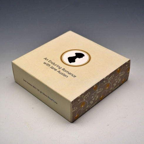 UK Two-Pound Commemorative Silver Coin Jane Austen 200th Anniversary of Her Death Royal Mint With Case and Certificate
