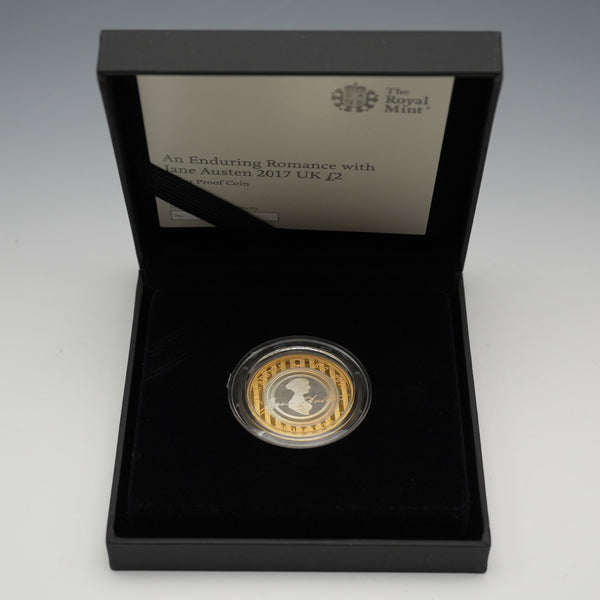 英国 2ポンド記念銀貨 ジェーン・オースティンの没後200周年 RoyalMint ケース・説明書付