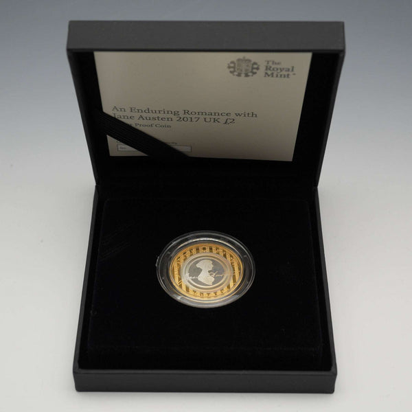 英國 2 英鎊紀念銀幣 珍·奧斯汀逝世 200 週年 Royal Mint 附保護盒及說明書