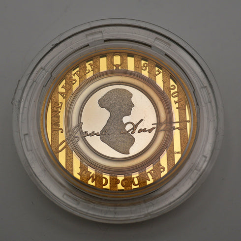 英国 2ポンド記念銀貨 ジェーン・オースティンの没後200周年 RoyalMint ケース・説明書付