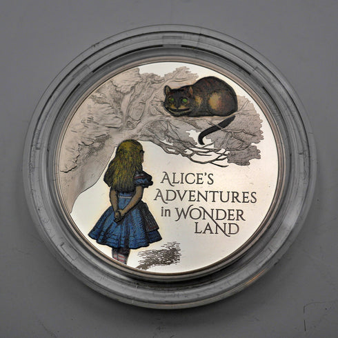 英国 2ポンド記念銀貨 「不思議の国のアリス」1オンスプルーフ銀貨 RoyalMint ケース・説明書付