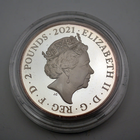 英国 2ポンド記念銀貨 「不思議の国のアリス」1オンスプルーフ銀貨 RoyalMint ケース・説明書付