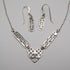 British Vintage Rennie Mackintosh Style Sterling Silver Necklace & Earrings Kit Heath