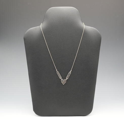 British Vintage Rennie Mackintosh Style Sterling Silver Necklace & Earrings Kit Heath