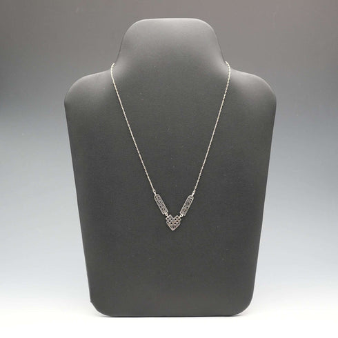 British Vintage Rennie Mackintosh Style Sterling Silver Necklace & Earrings Kit Heath