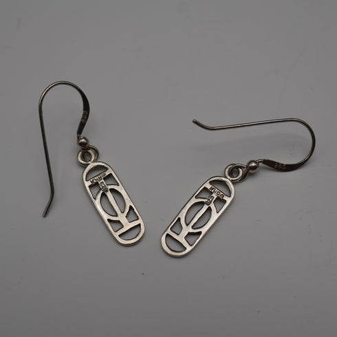British Vintage Rennie Mackintosh Style Sterling Silver Necklace & Earrings Kit Heath