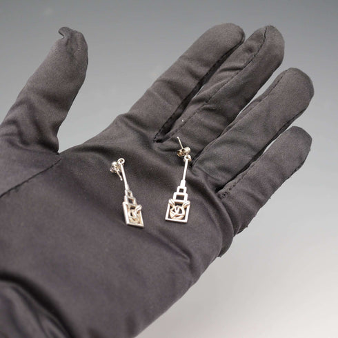 UK Vintage Rennie Mackintosh Style Sterling Silver Stud Earrings Carrick