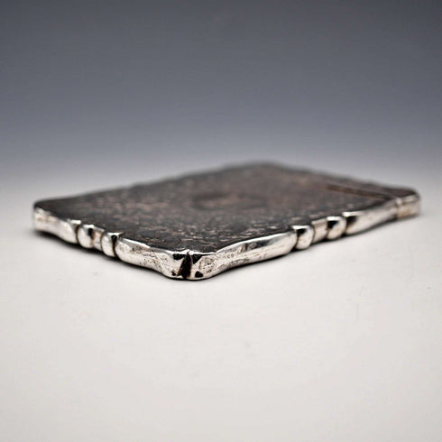 1885 English Antique Sterling Silver Card Case 54g Frederick Marson