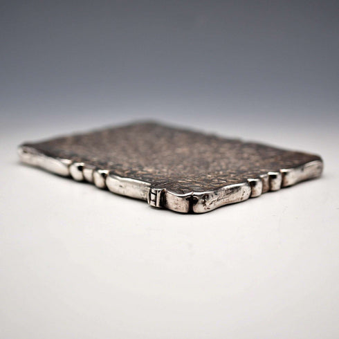 1885 English Antique Sterling Silver Card Case 54g Frederick Marson