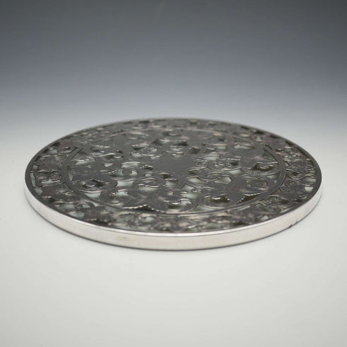 US Vintage Silver Overlay 6-inch Trivet Webster