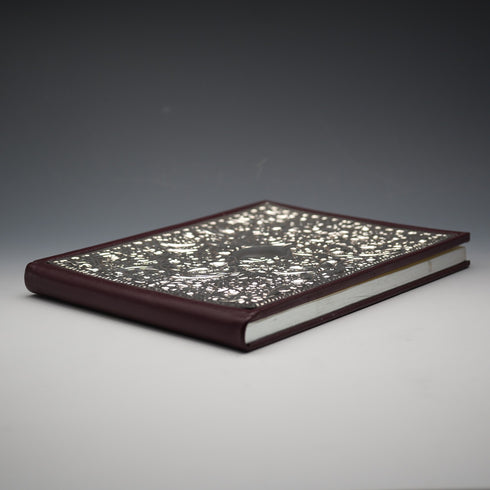 Whitehill Silver Unused British Vintage Sterling Silver Mounted Leather-Bound Address Book