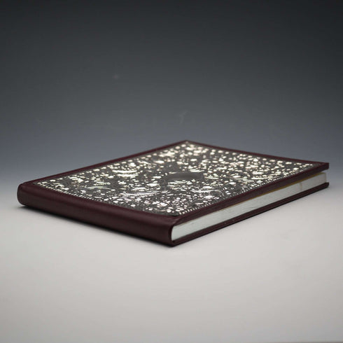 Whitehill Silver Unused British Vintage Sterling Silver Mounted Leather-Bound Address Book