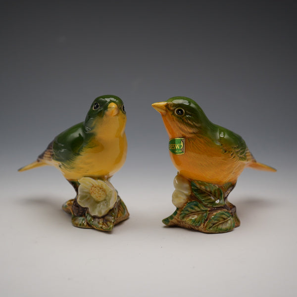 British Vintage Beswick Greenfinch Figurine Set of 2 (No. 2105)