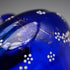 British Vintage Victorian Style Blue Glass Enamel Decorated Flower Vase