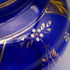British Vintage Victorian Style Blue Glass Enamel Decorated Flower Vase