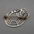 British Vintage Sterling Silver Rennie Mackintosh Style Rose Brooch Kit Heath