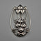 UK Vintage Sterling Silver Rennie Mackintosh Style Triple Rose Brooch Historic Originals