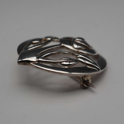 UK Vintage Sterling Silver Rennie Mackintosh Style Round Brooch Kit Heath