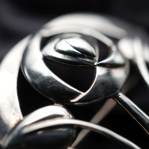 UK Vintage Sterling Silver Rennie Mackintosh Style Round Brooch Kit Heath