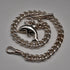 Vintage Silver-Plated Albert Chain with Dolphin Fob