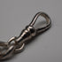 Vintage Silver-Plated Albert Chain with Dolphin Fob