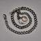 Vintage Silver Plated Albert Chain with 3 Pence Coin Fob