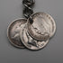 Vintage Silver Plated Albert Chain with 3 Pence Coin Fob