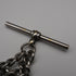 Vintage Silver Plated Albert Chain with 3 Pence Coin Fob
