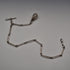 British Antique Sterling Silver Albert Chain 34g Trombone Link Pineapple Fob