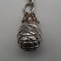 British Antique Sterling Silver Albert Chain 34g Trombone Link Pineapple Fob