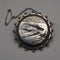 1893 English Antique Sterling Silver Hand-Engraved Swallow 2-Way Locket Brooch