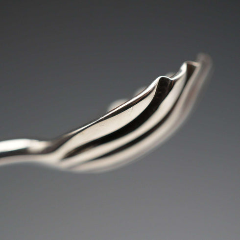 1902 English Antique Sterling Silver Salt Spoon 32g Z Barraclough&Sons