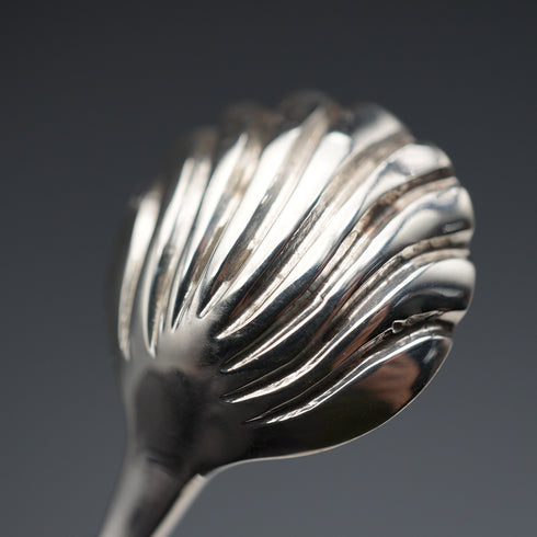 1902 English Antique Sterling Silver Salt Spoon 32g Z Barraclough&Sons