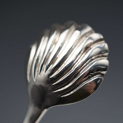 1902 English Antique Sterling Silver Salt Spoon 32g Z Barraclough&Sons