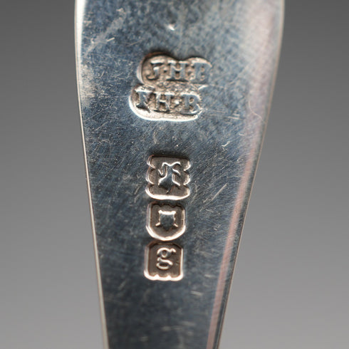1902 English Antique Sterling Silver Salt Spoon 32g Z Barraclough&Sons