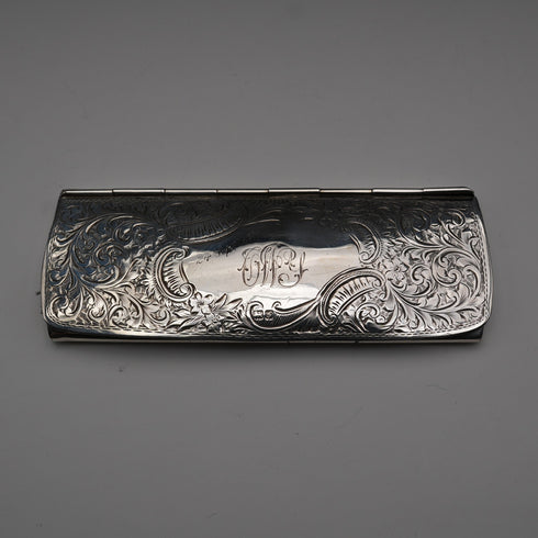 1907年 英国アンティーク 純銀製メガネケース メガネセット White & Reynolds