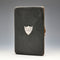 1896 English Antique Sterling Silver Mounted Black Leather Wallet by Charles Penny Brown