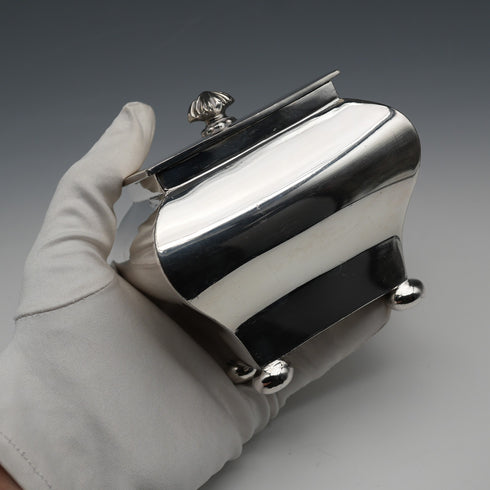 British Antique Silver-Plated Tea Caddy Box by James Deakin & Sons