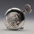 Circa 1907 Antique Longines Pocket Watch, Relief Engraved Silver Hunter Case, Good Working Condition