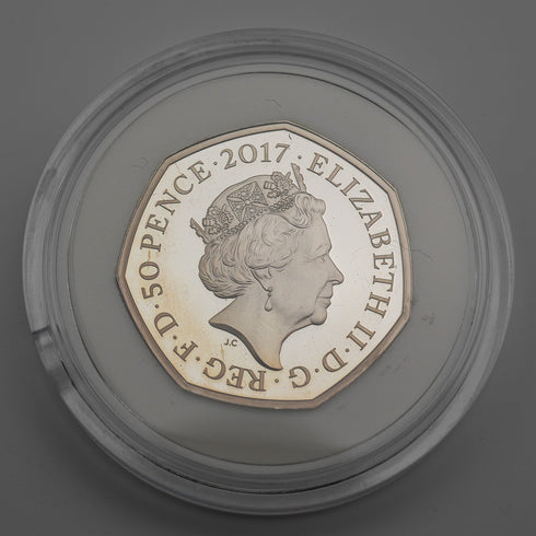 UK Beatrix Potter 150th Anniversary "Jeremy Fisher" 50p Proof Silver Coin with Royal Mint Case and Certificate 29298