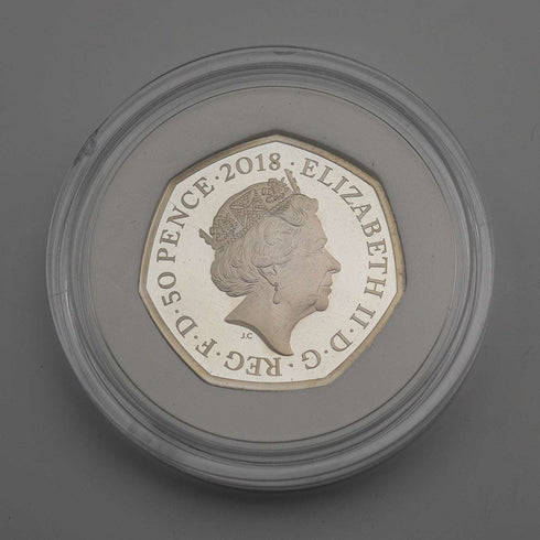 UK Beatrix Potter 150th Anniversary "Mrs. Tittlemouse" 50 Pence Commemorative Silver Coin Royal Mint with Case and Booklet 24619