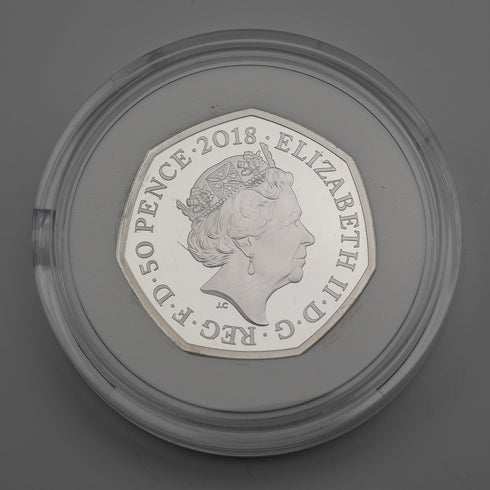 United Kingdom Beatrix Potter 150th Anniversary "Mrs. Tittlemouse" 50p Proof Silver Coin Royal Mint with Case and Certificate 26336